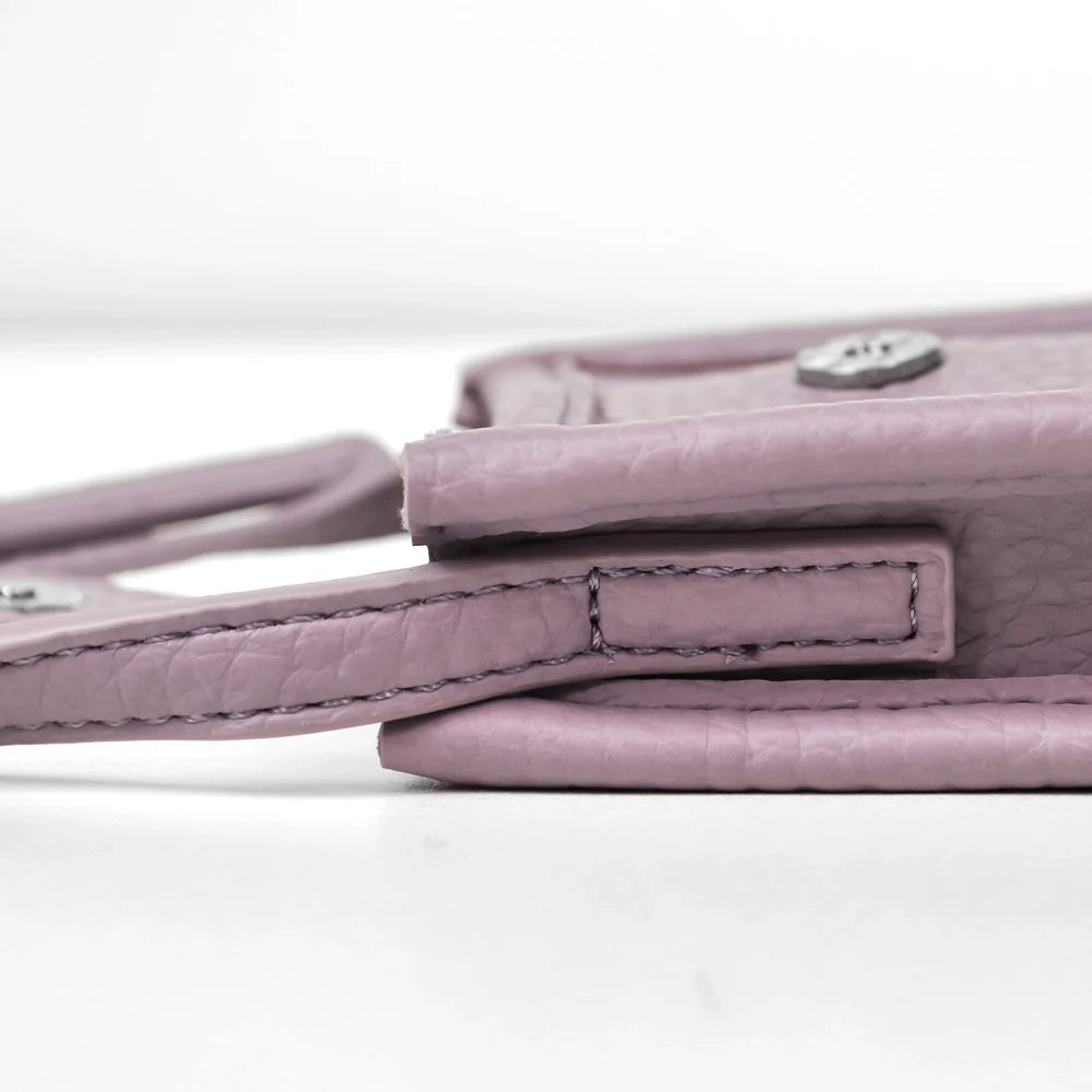 Mugrs™ Umhängetasche für Mobiltelefone aus veganem Leder in Lila