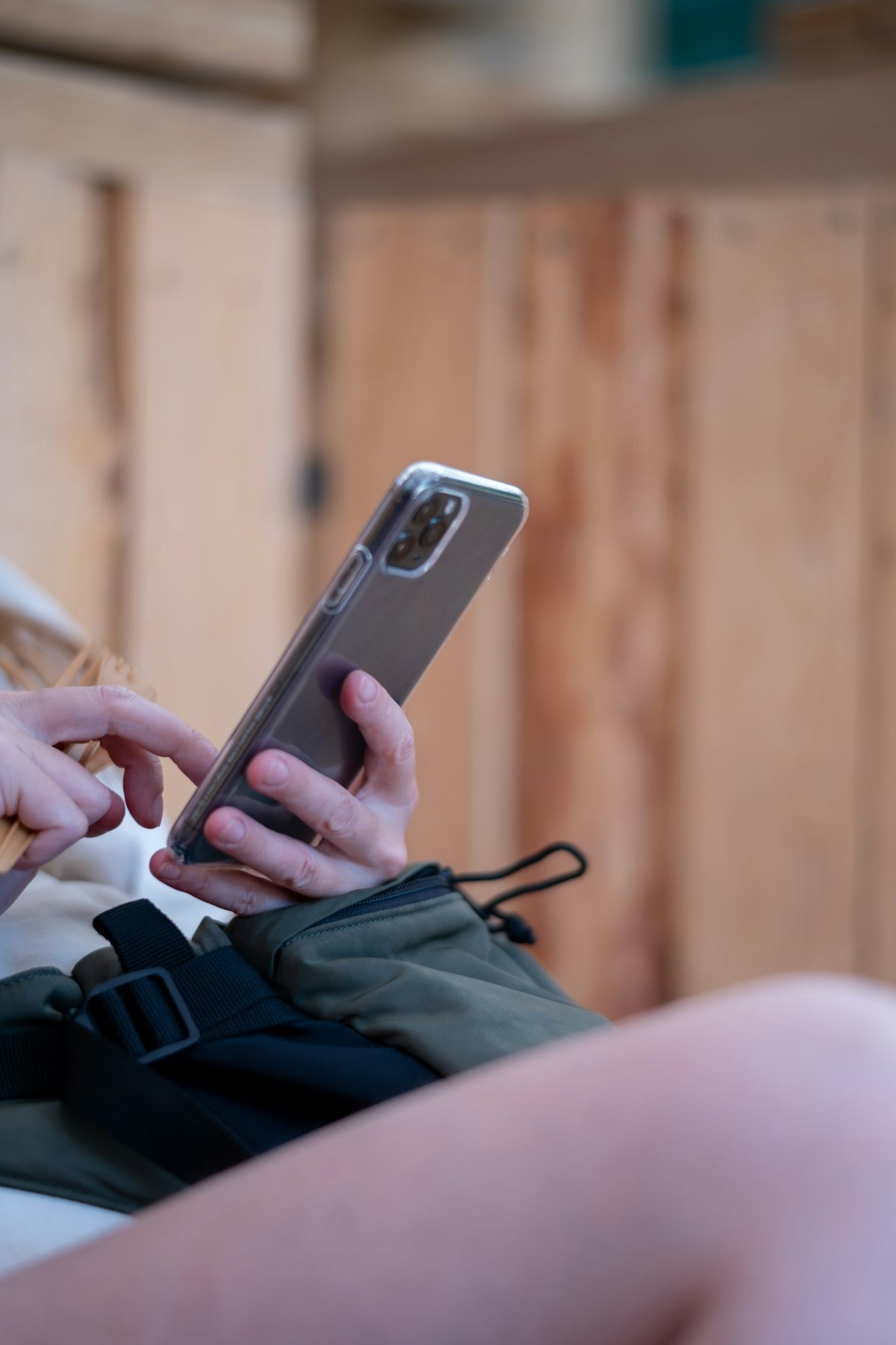 a person holding a phone