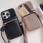 Mugrs IPhone Case Solid Color Anti-Drop Cover Diagonal Coin Purse