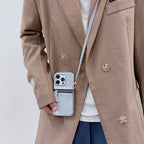 Mugrs IPhone Case Solid Color Anti-Drop Cover Diagonal Coin Purse