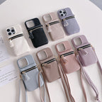 Mugrs IPhone Case Solid Color Anti-Drop Cover Diagonal Coin Purse