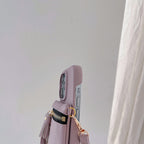 Mugrs IPhone Case Solid Color Anti-Drop Cover Diagonal Coin Purse