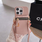 Mugrs IPhone Case Solid Color Anti-Drop Cover Diagonal Coin Purse