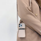 Mugrs IPhone Case Solid Color Anti-Drop Cover Diagonal Coin Purse