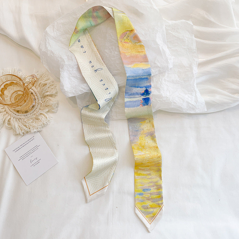 Long Silk Scarf Multi-Purpose Versatile Decorative Ribbon