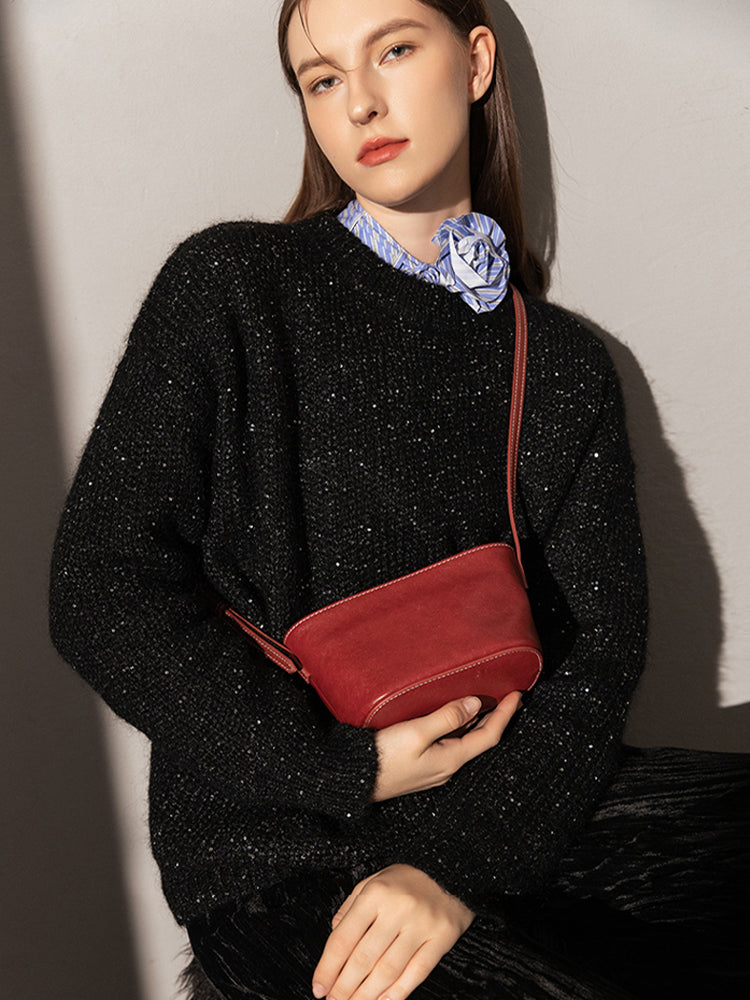 Mugrs™ Vintage Sail Crossbody Bag - Premium Vegetable-Tanned Leather, Spacious Retro Design