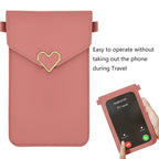 Mugrs™ PU Leather Mini Flap Crossbody Phone Bag, Desert Rose Color