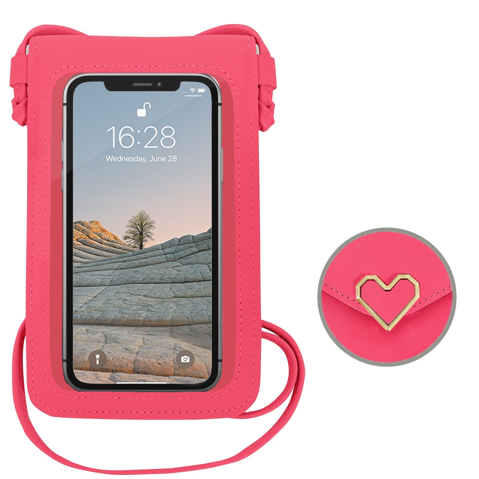 Mini-sacs à bandoulière en cuir PU Mugrs™ pour téléphone portable, 9 couleurs