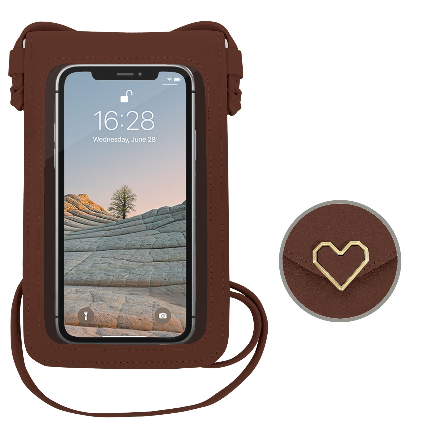 Mini-sacs à bandoulière en cuir PU Mugrs™ pour téléphone portable, 9 couleurs