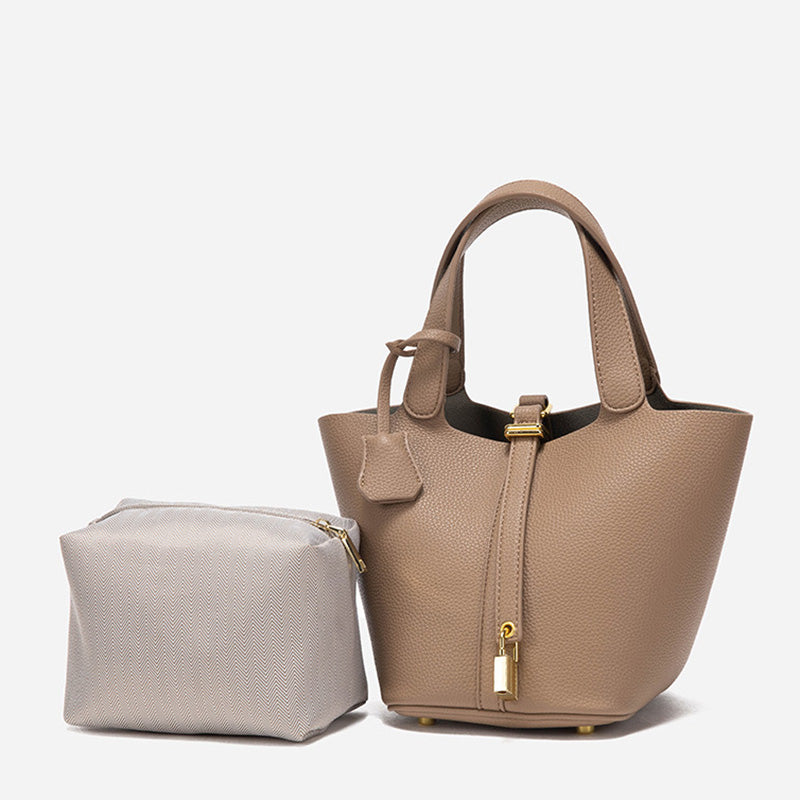 Mugrs™ Lock 18 Gold Basket Versatile Women's Bucket Bag