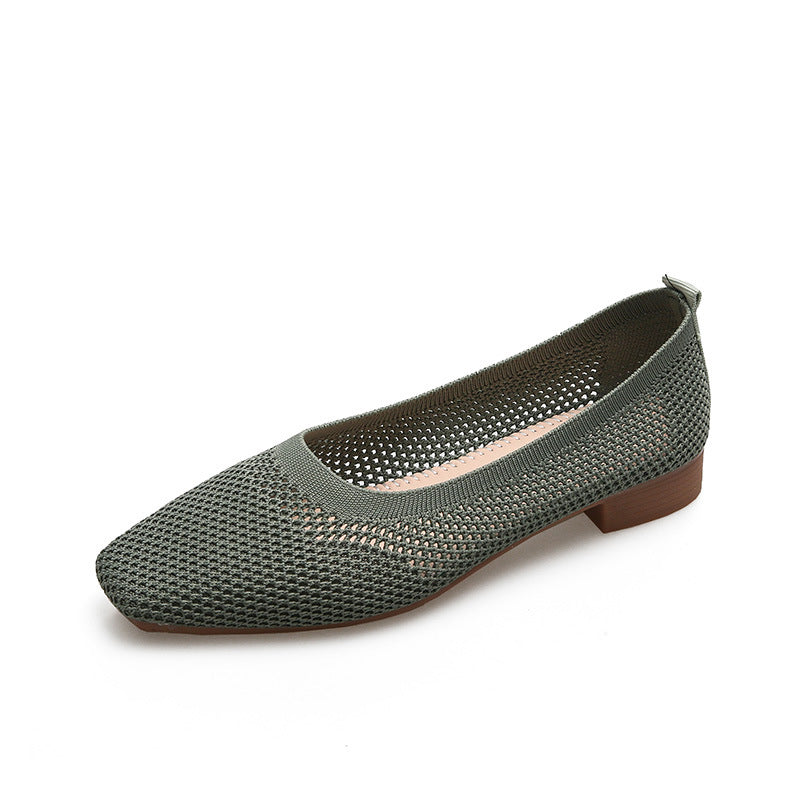 Mugrs™ Flats mit quadratischer Zehenpartie und V-Ausschnitt (Mugrs 2.0)