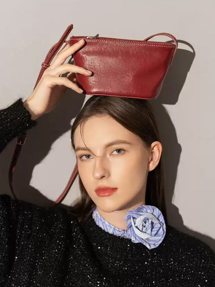 Mugrs™ Vintage Sail Crossbody Bag - Premium Vegetable-Tanned Leather, Spacious Retro Design