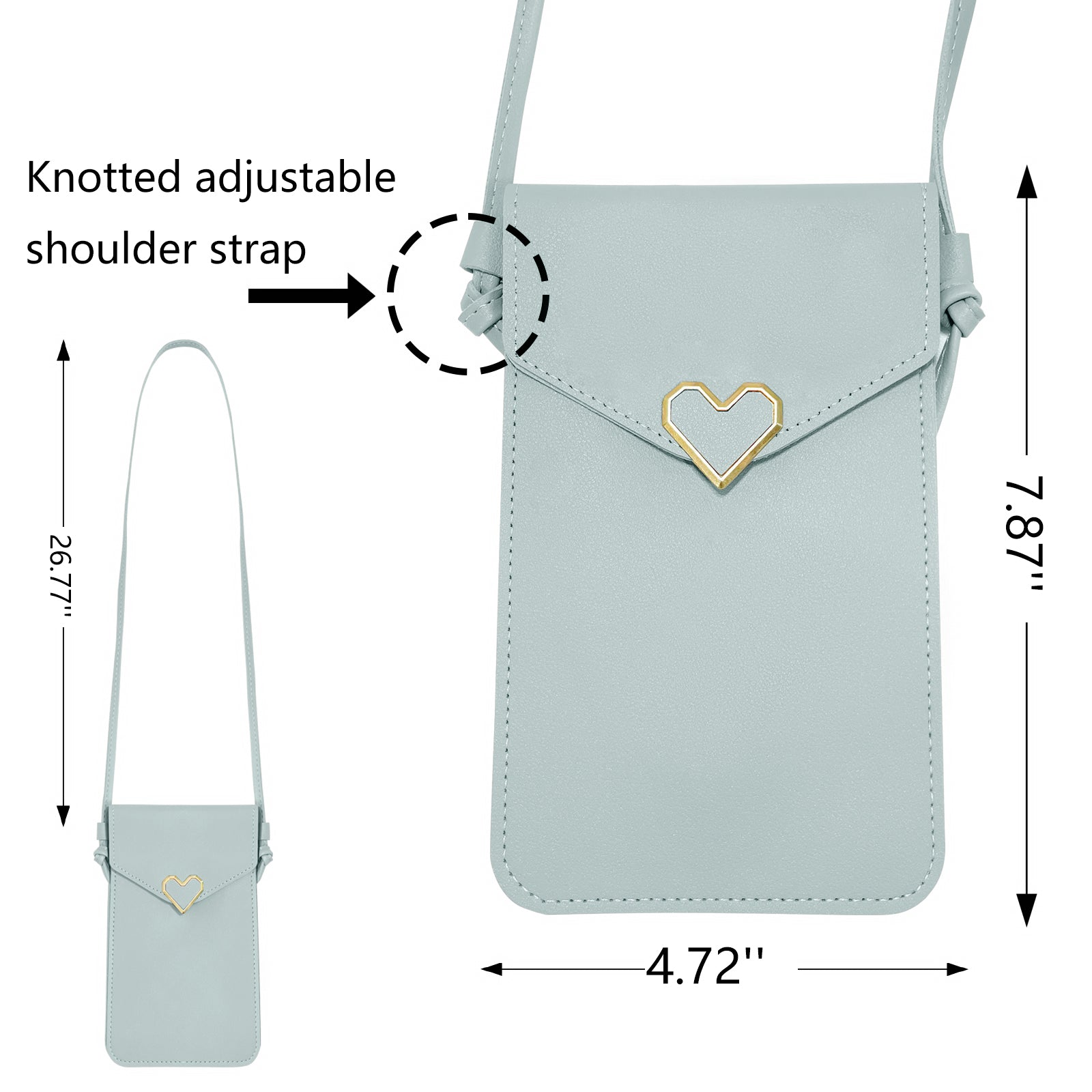 Mugrs™ PU-Leder Mini Flap Crossbady Handytaschen, 9 Farben