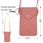 Mugrs™ PU Leather Mini Flap Crossbody Phone Bag, Desert Rose Color