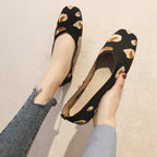 Mugrs™ Ballerinas mit Leopardenmuster, quadratischer Zehenpartie und V-Ausschnitt (Mugrs 2.0)