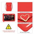 Mugrs™ PU-Leder Mini Flap Crossbady Handytasche, Farbe: Rot