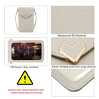 Sacoche à bandoulière en cuir PU Mugrs™ Mini pour téléphone portable, couleur grise