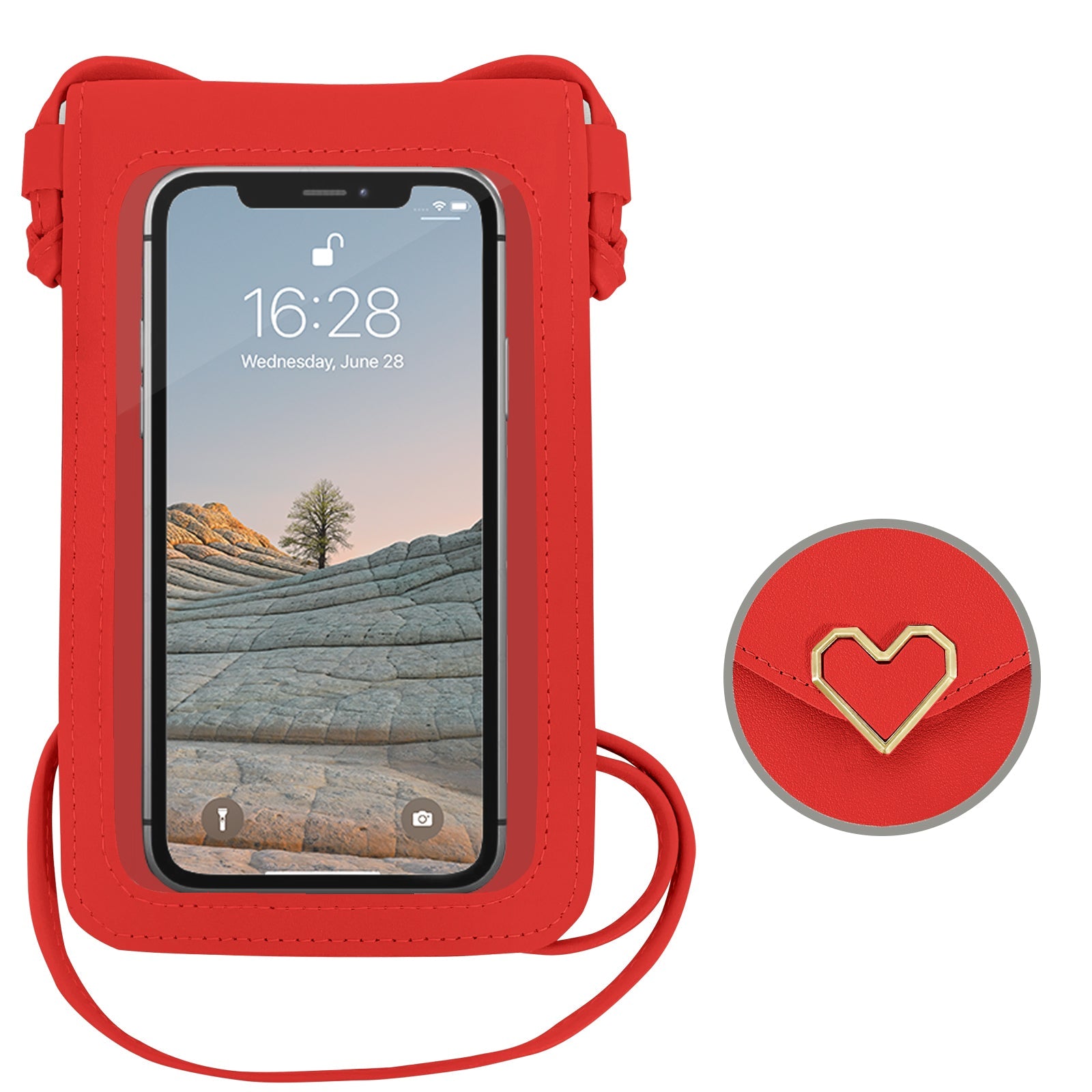 Mini-sacs à bandoulière en cuir PU Mugrs™ pour téléphone portable, 9 couleurs