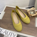 MUGRS women's flats in Yellow – three-quarter angle, versatile