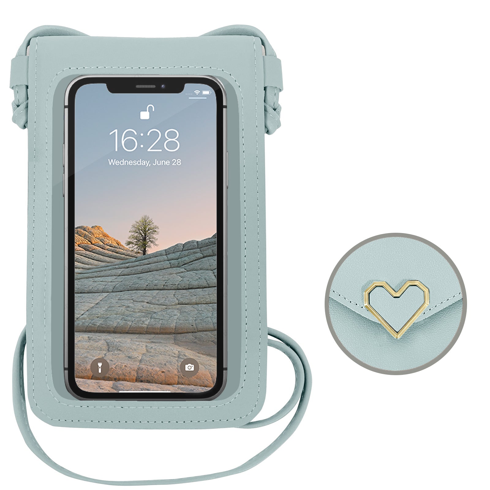 Mini-sacs à bandoulière en cuir PU Mugrs™ pour téléphone portable, 9 couleurs