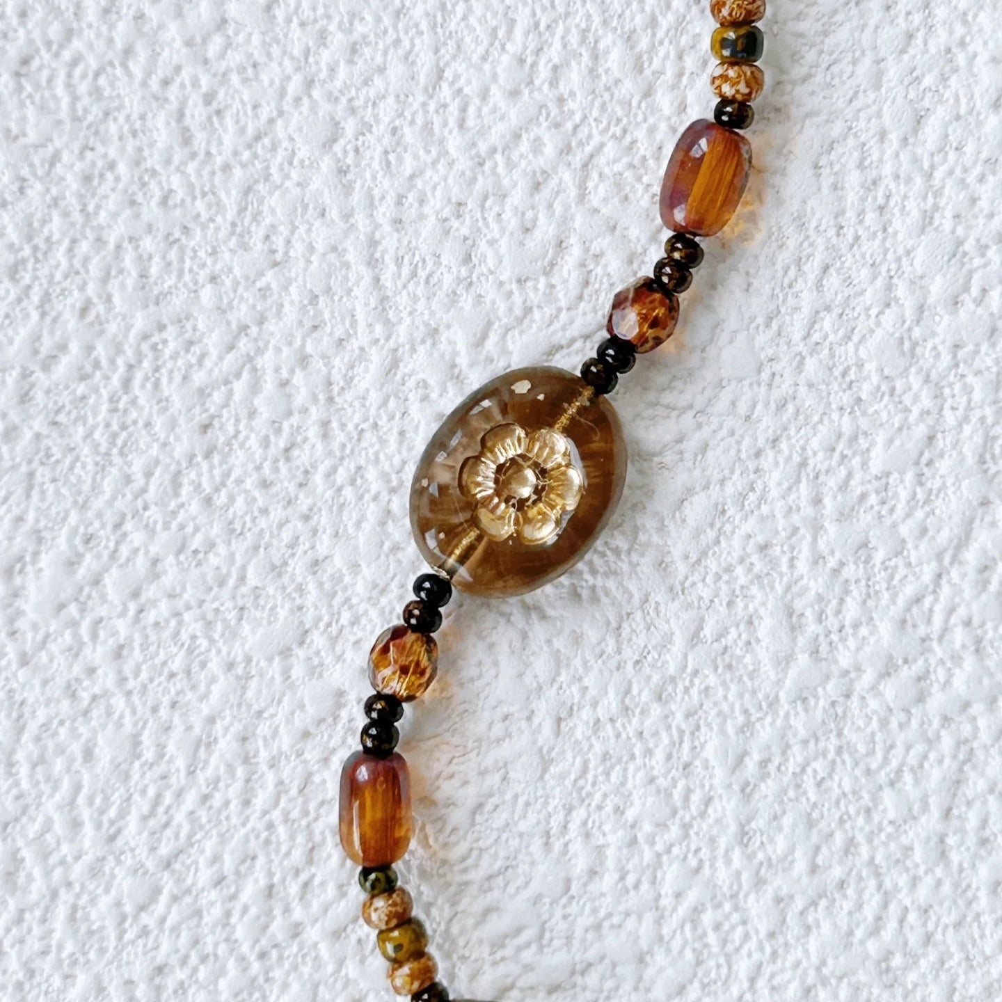 Autumn Espoo Vintage Handmade Czech Bead Bracelet