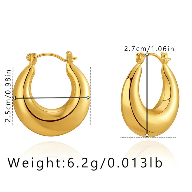 Boucles d'oreilles créoles doubles épaisses en or 18 carats Mugrs™
