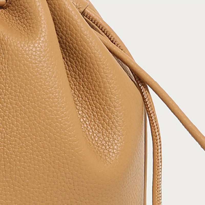 Mugrs™ Simple Leather Bucket Bag Crossbody Bag