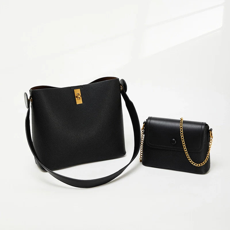 Sac à bandoulière en cuir souple deux pièces Mugrs™