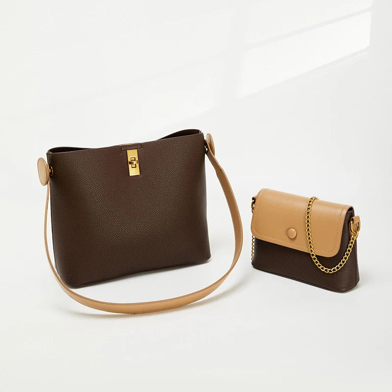 Sac à bandoulière en cuir souple deux pièces Mugrs™