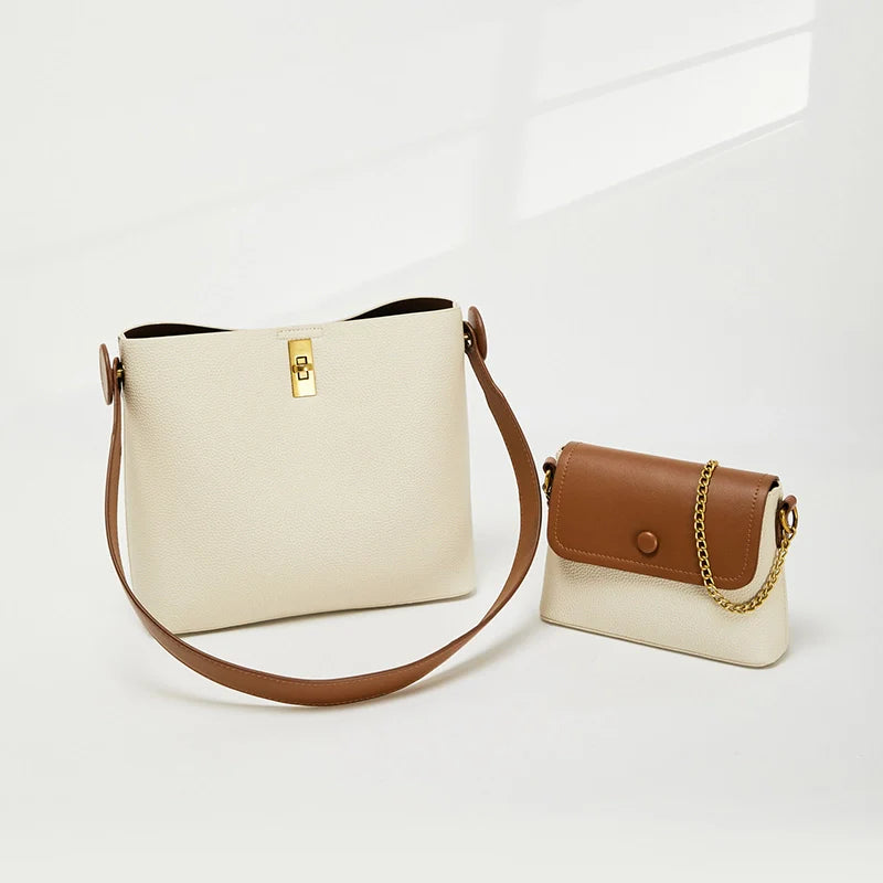 Sac à bandoulière en cuir souple deux pièces Mugrs™