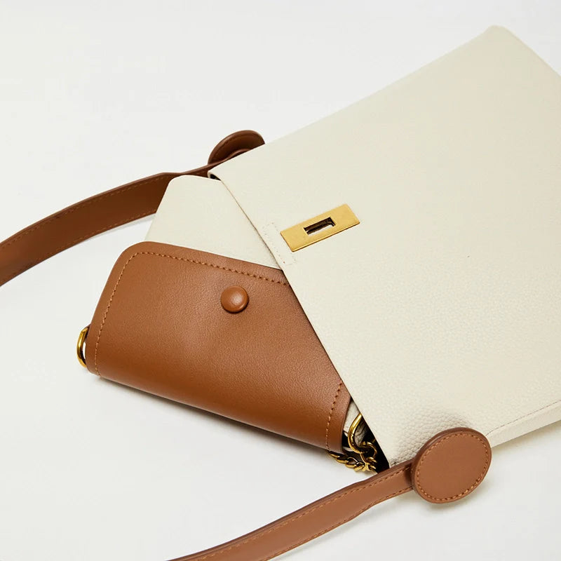 Sac à bandoulière en cuir souple deux pièces Mugrs™