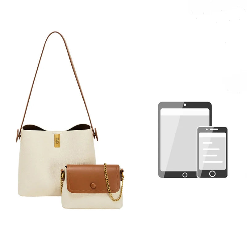 Sac à bandoulière en cuir souple deux pièces Mugrs™