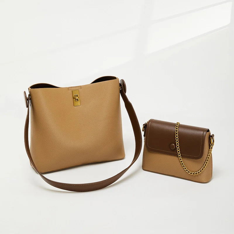 Sac à bandoulière en cuir souple deux pièces Mugrs™