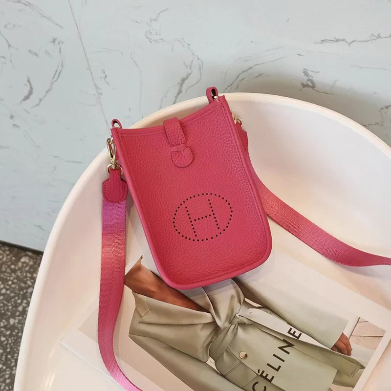 Sac à bandoulière tendance en cuir souple pour téléphone portable