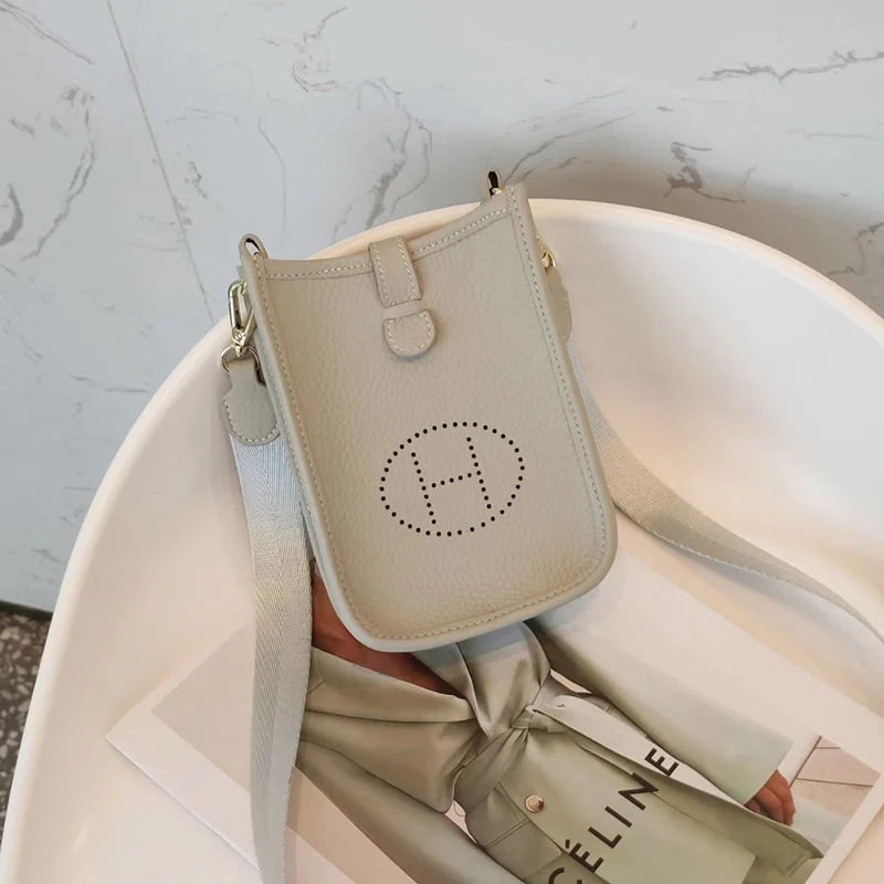 Sac à bandoulière tendance en cuir souple pour téléphone portable