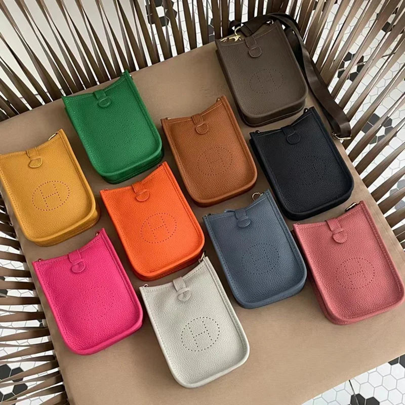 Trendy Soft Leather Crossbody Mobile Phone Bag
