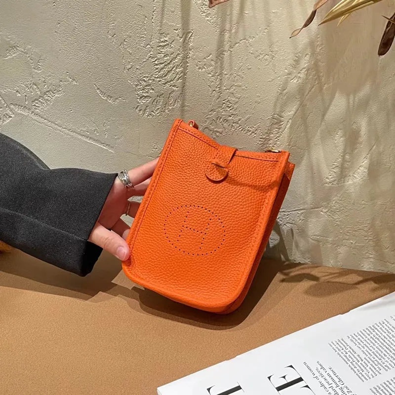 Trendy Soft Leather Crossbody Mobile Phone Bag