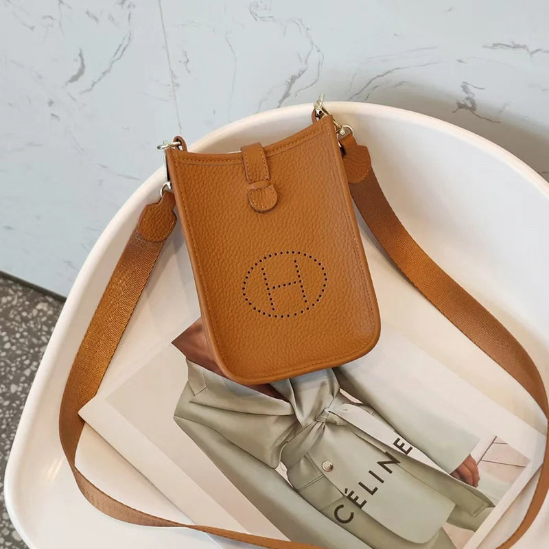 Sac à bandoulière tendance en cuir souple pour téléphone portable