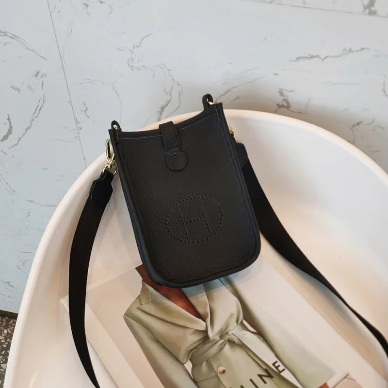 Sac à bandoulière tendance en cuir souple pour téléphone portable