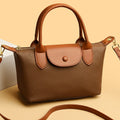 MUGRS soft leather compact women's phone bag in Khaki Coffee