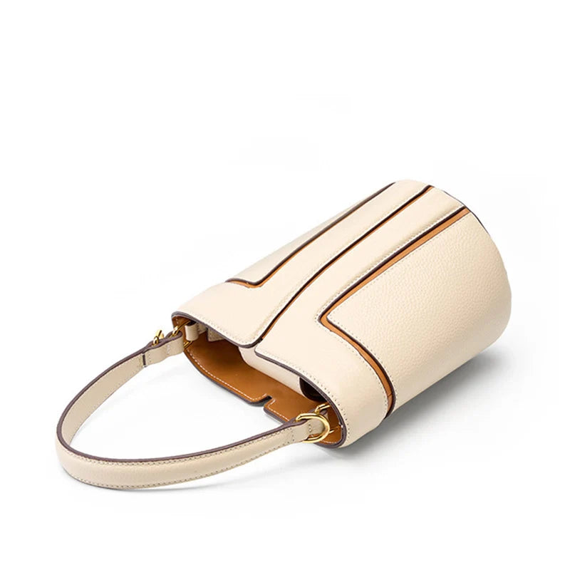 Mini sac seau en patchwork de cuir Mugrs™