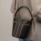 Mugrs™ Leather Patchwork Mini Bucket Bag