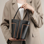Mugrs™ Leather Patchwork Mini Bucket Bag