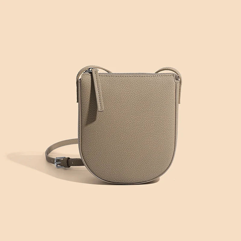 Sac bandoulière en cuir à fermeture éclair pour téléphone Mugrs™