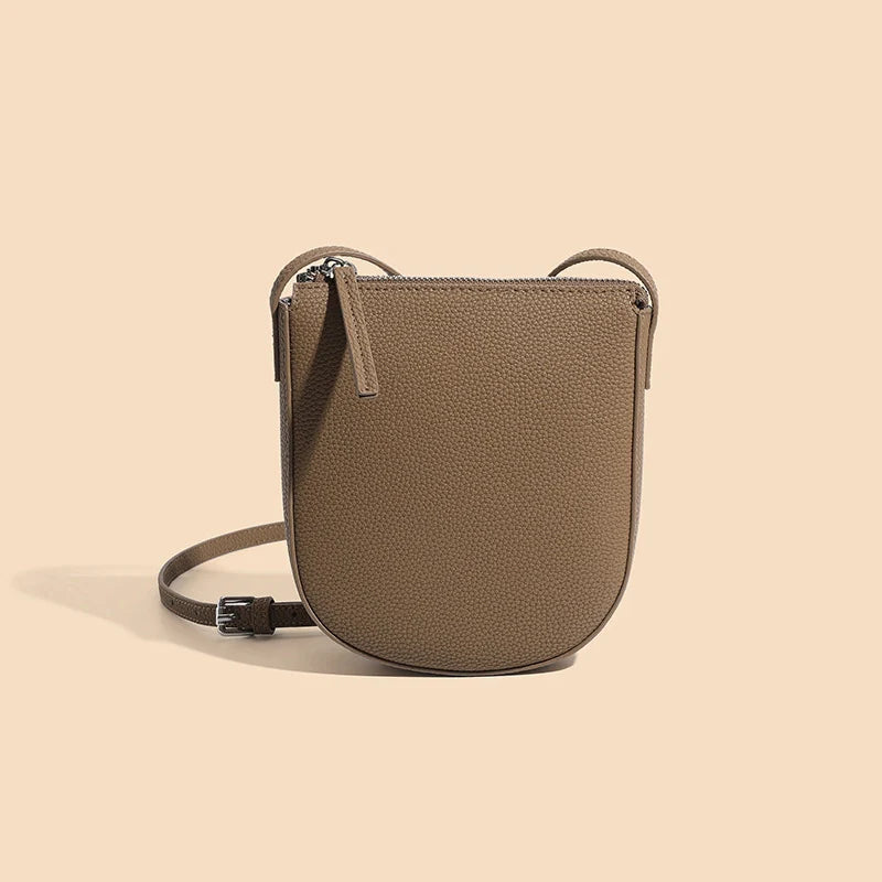 Sac bandoulière en cuir à fermeture éclair pour téléphone Mugrs™