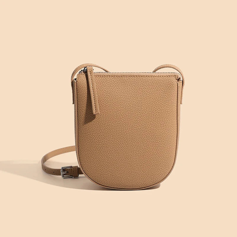 Sac bandoulière en cuir à fermeture éclair pour téléphone Mugrs™