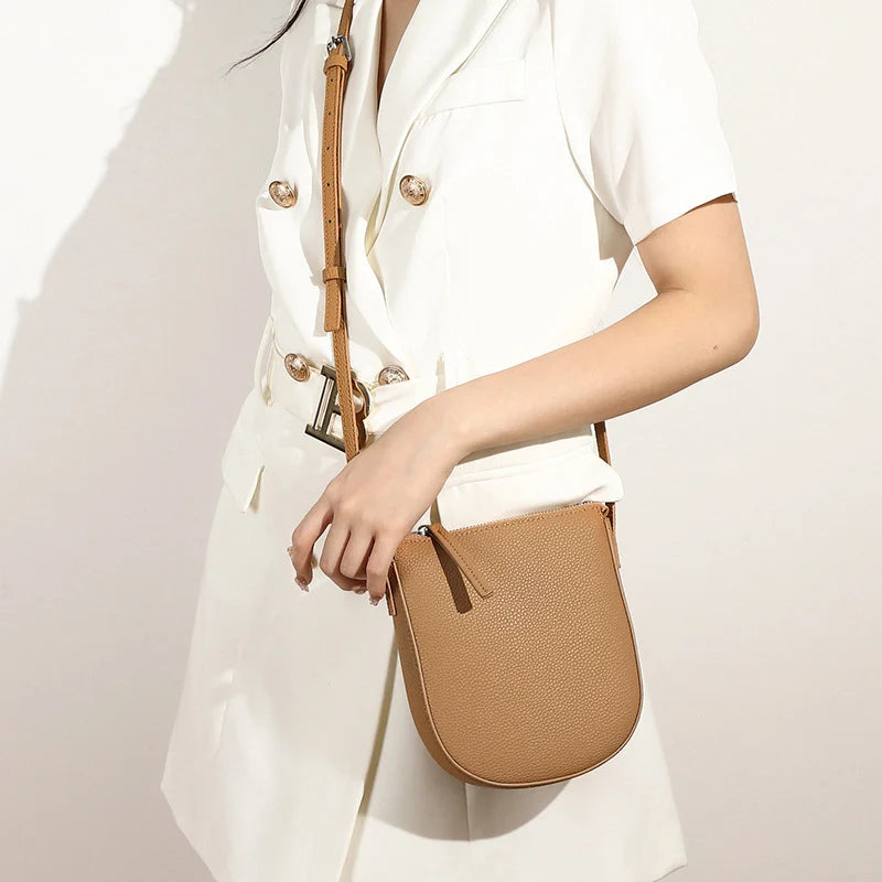 Sac bandoulière en cuir à fermeture éclair pour téléphone Mugrs™