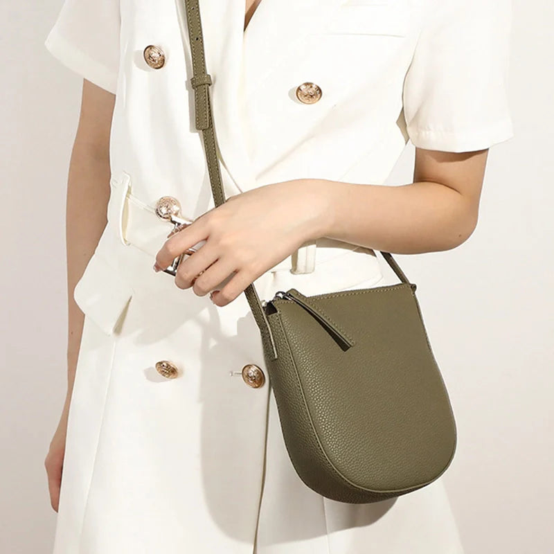 Sac bandoulière en cuir à fermeture éclair pour téléphone Mugrs™