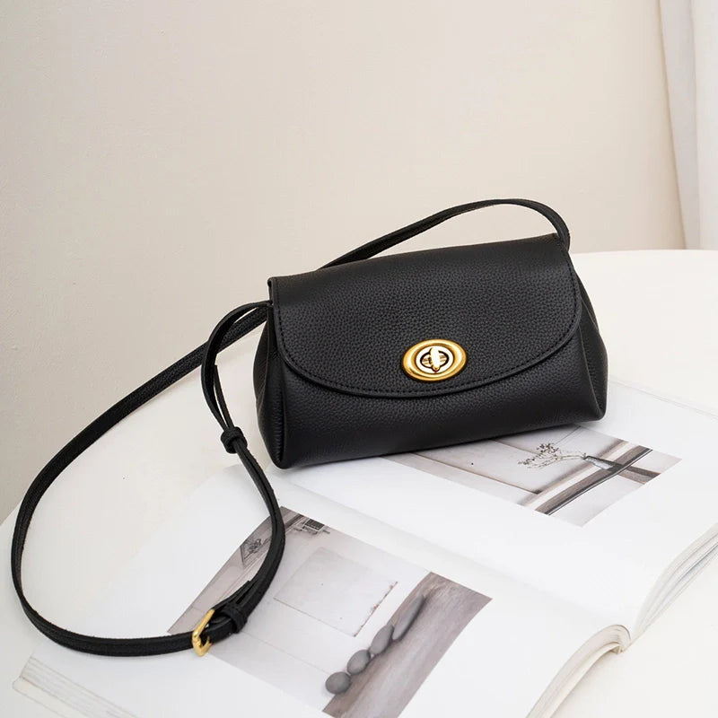 Mugrs™ Button Simple Leather Mini Shoulder Bag