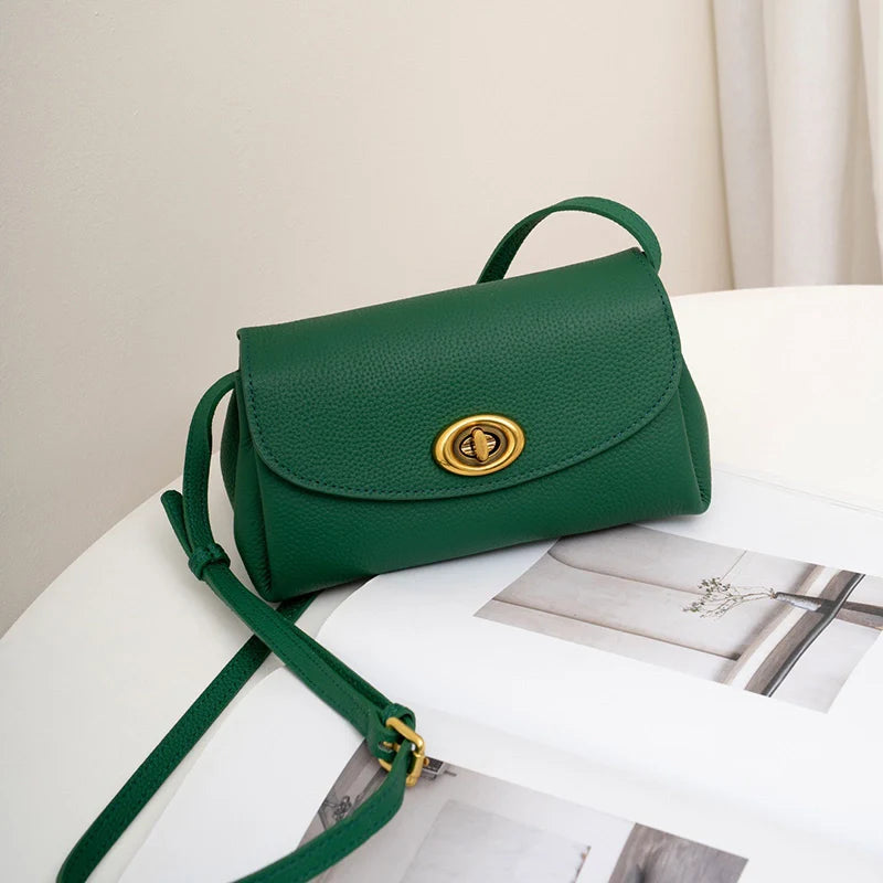 Mugrs™ Button Simple Leather Mini Shoulder Bag